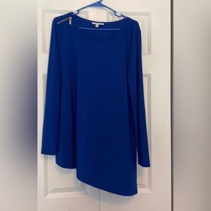 Chaus New York Longsleeve Top Accent Gold Zipper Sz Large